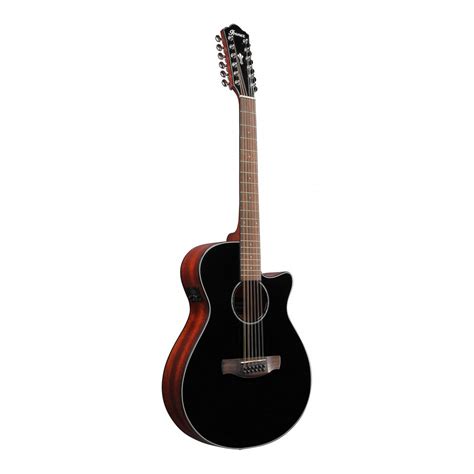 Ibanez Aeg5012 Bkh 12 String Acoustic Electric Guitar Black High Gloss Vivace Music Store