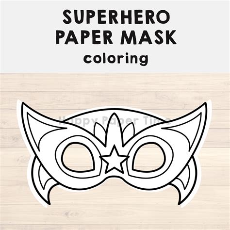 Superhero Mask Coloring Page