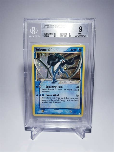 Mavin Pokemon BGS 9 Mint Suicune Gold Star EX Unseen Forces 115 115