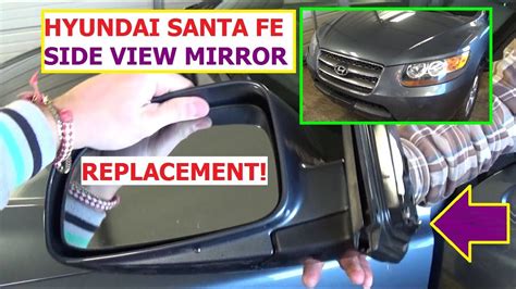 How To Remove And Replace Side Rear View Mirror Hyundai Santa Fe IN 1