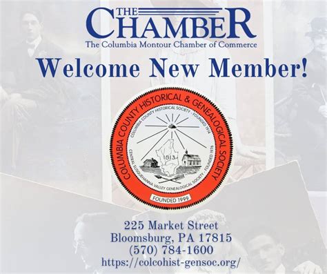 Welcome New Member - Columbia County Historical and Genealogical ...