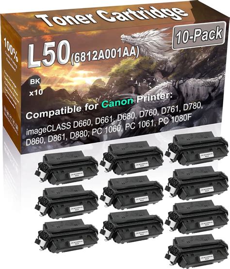 Amazon 10 Pack Black Compatible High Yield L50 6812A001AA