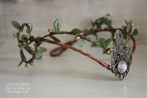 Woodland Elf Tiara Elven Headpiece Fairy Crown Woodland Etsy