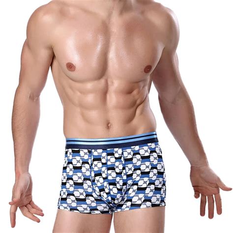 Grid Underwear Men Boxers Homme Mens Boxers Shorts Male Sexy Striped