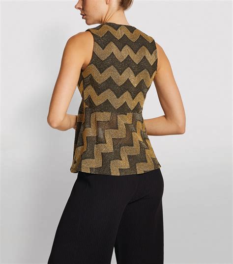 Missoni Gold Zigzag Tank Top Harrods Uk