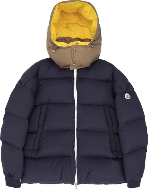 Buy Moncler Loeb Puffer Full Zip Jacket Navy Blueyellow 1a000 92