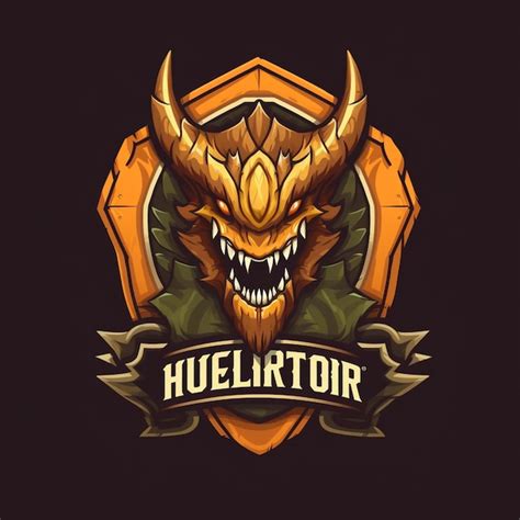 Premium AI Image | Cartoon monster hunter logo for a gaming brand