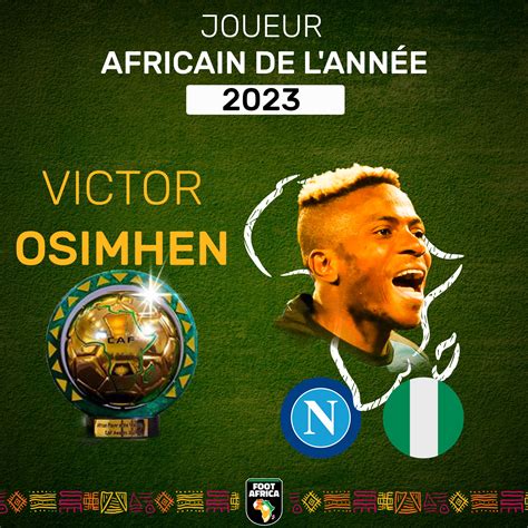 BALLON DOR AFRICAIN 2023 Lattaquant nigérian Victor Osimhen de