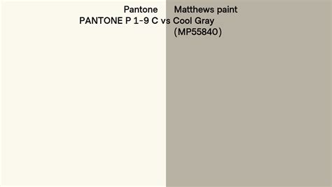 Pantone P C Vs Matthews Paint Cool Gray Mp Side By Side