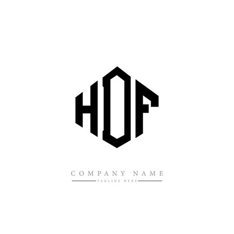 HDF letter logo design with polygon shape. HDF polygon and cube shape ...