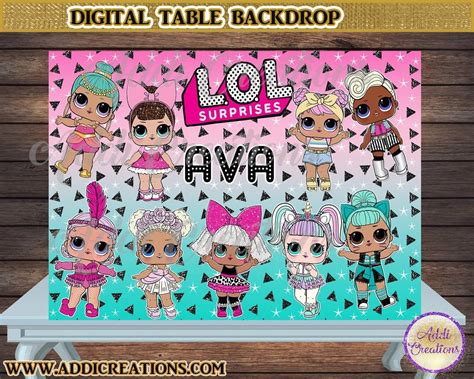 Lol Surprise Dolls Birthday Backdrop