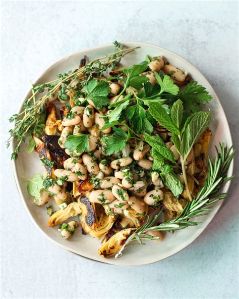 Roasted Artichoke And White Bean Salad One Girl One Kitchen