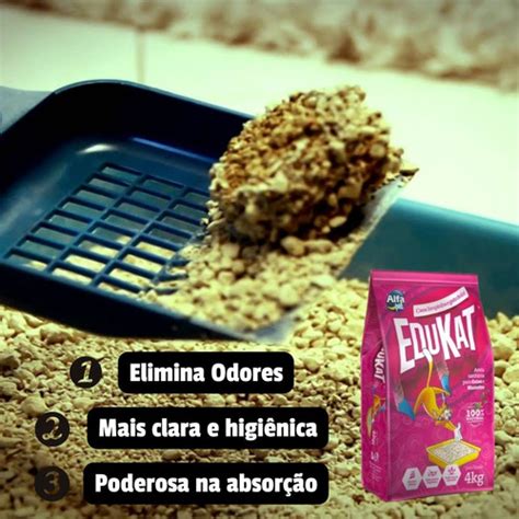 Areia Para Gatos Sanit Ria Higi Nica Granulada Edukat Kg Mercadolivre