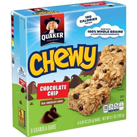 Quaker Chewy Chocolate Chip Granola Bars Ct Chewy Chocolate Chip