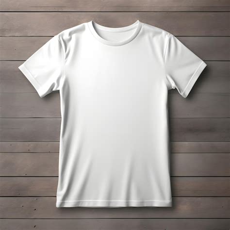 Plantilla De Camiseta Blanca Sobre Fondo De Madera Foto Gratis