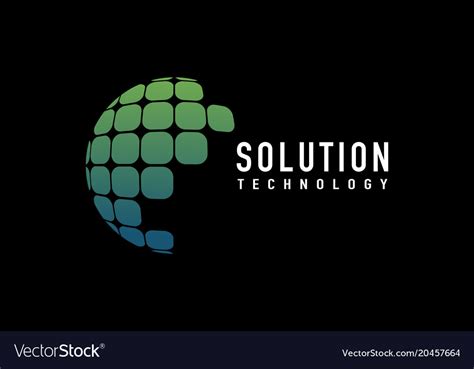 Tech Solution Logo Royalty Free Vector Image Vectorstock