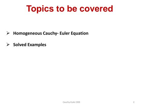 Solution Homogeneous Cauchy Euler Equation Studypool