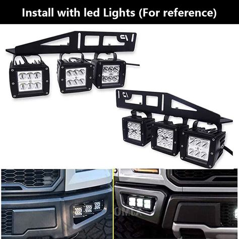 For Ford F 150 Raptor 2017 2020 Led Lower Fog Lightsmount Bracketwiring Kit Ebay