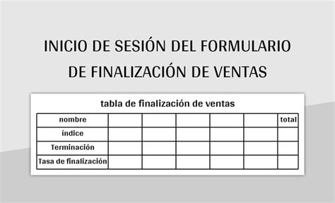 Plantilla de Formato Excel Inicio De Sesión Del Formulario De