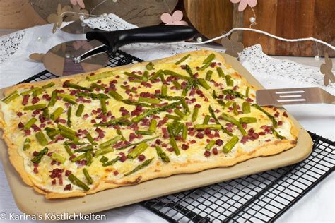 Flammkuchen Mit Gr Nem Spargel Karina Gro Mit Pampered Chef