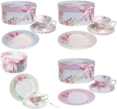 Afternoon Tea Set 3 Coffee Tea Cup And Saucer Dessert Plate Shabby Chic