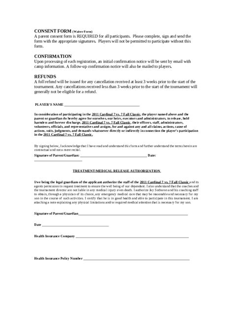 Parent Guardian Consent Fill And Sign Printable Doc Template