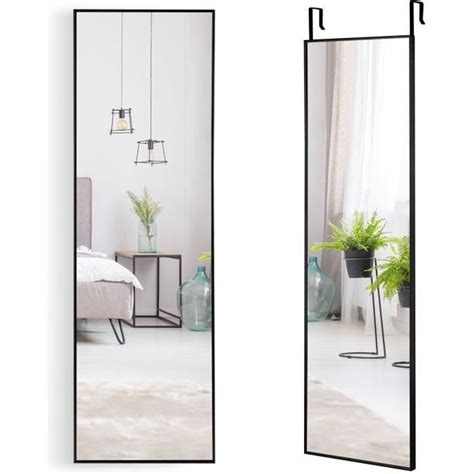 Miroir Mural COSTWAY Noir 120 X 37 Cm Alliage D Aluminium