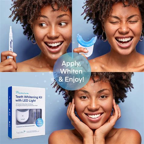 AsaVea Smile Kit De Blanqueamiento Dental Con Luz LED Recargable Azul