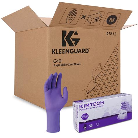 Kimtech Purple Nitrile Xtra Gloves Medium Ambidextrous