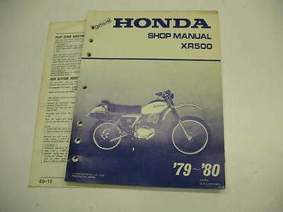 Honda Shop Manual Xr Xr Service Guide Book Ebay