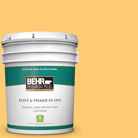 Behr Premium Plus Gal B Spiced Butternut Semi Gloss Enamel Low