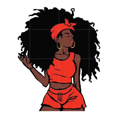 Black Woman Svg Afro Woman Svg African American Woman Svg Dxf Eps Svgtrending Black Girl