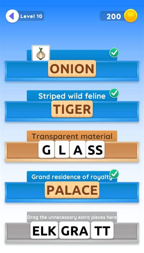 Word Jigsaw Level 10 Answers