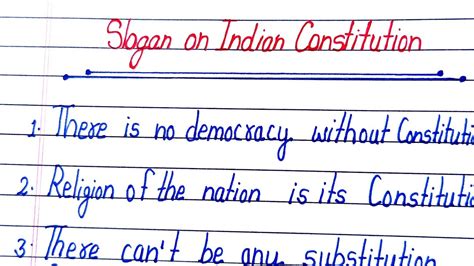 Slogan On Indian Constitution In Englishbhartiya Samvidhan Par Slogan