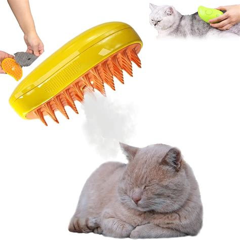 Steamy Cat Brush 3 In1 Cat Steamy Brush Self Cleaning Steam Cat Brush