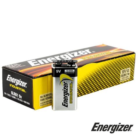 Pilha Alcalina 9V 6LR61 12X Industrial ENERGIZER Ledistronica Lda