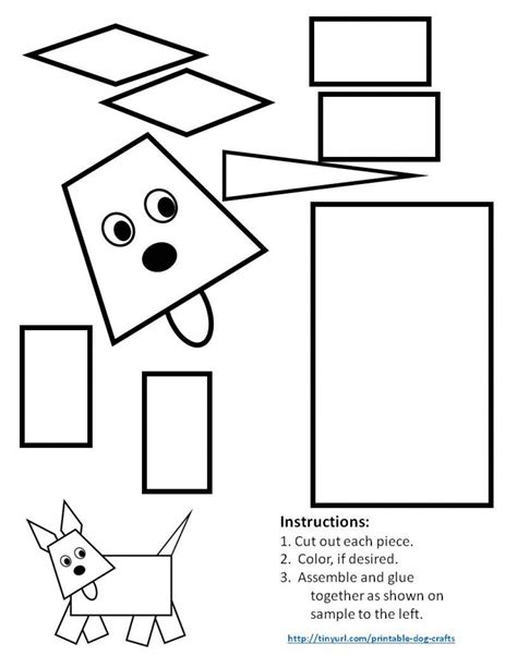 Printable Dog Patterns With Simple Shapes for Kids' Crafts | FeltMagnet ...