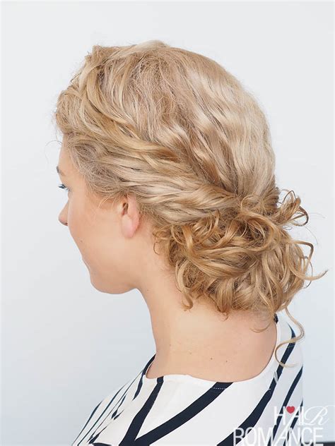 Easy Curly Hairstyle Tutorial Curly Twist Bun Hair Romance