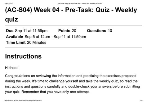 Ac S Week Pre Task Quiz Weekly Quiz Ingles Iv Ac Hot Sex Picture