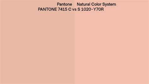 Pantone 7415 C Vs Natural Color System S 1020 Y70r Side By Side Comparison