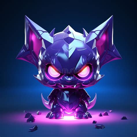 A Purple Cat with Glowing Eyes on a Dark Background Stock Illustration - Illustration of glowing ...