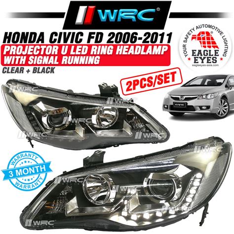 Eagle Eyes Honda Civic Fd 2006 2011 Projector U Led Ring Headlamp