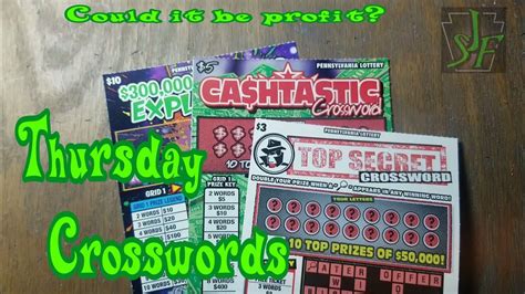 Thursday Crosswords Lottery Scratch Tickets Youtube