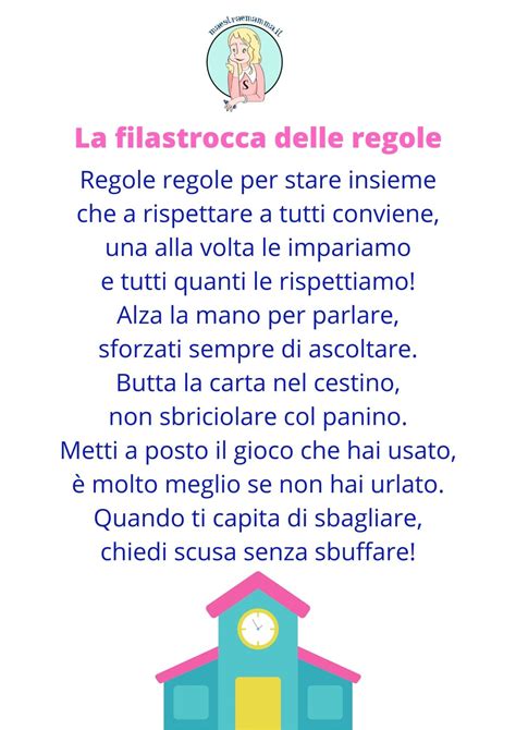 La Filastrocca Delle Regole Maestraemamma Poesie