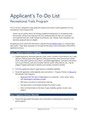 Fillable Online Rco Wa Applicants To Do List Rco Wa Fax Email Print