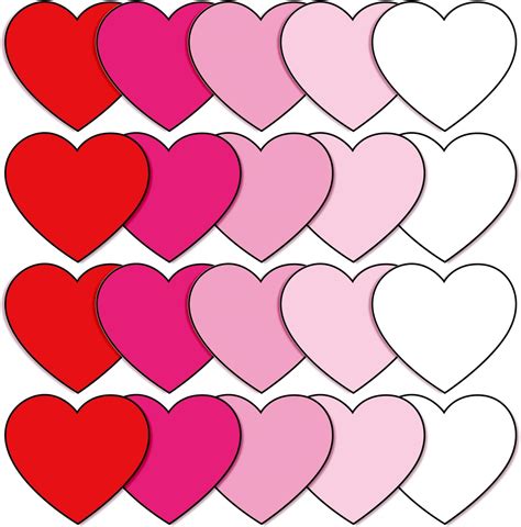 Amazon Whaline Pcs Valentine S Day Heart Cutouts In Large