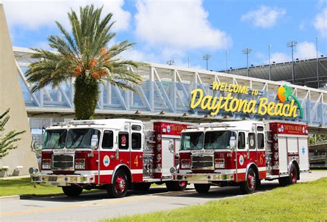 E One Delivers Two Custom Typhoon Pumpers To The Daytona Beach Fl