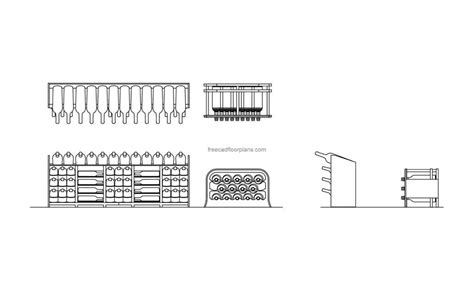 Wine Racks Free Cad Drawings