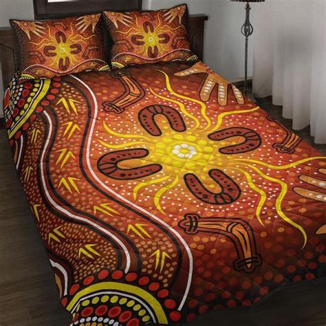 Aboriginal Quilt Bed Set Indigenous Patterns Ver10 In 2023 Quilt