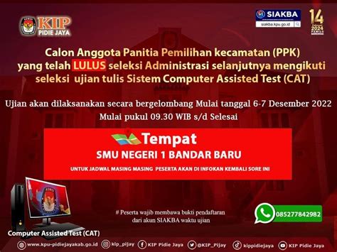 Liputan Gampong News Seleksi Tertulis Calon Anggota Ppk Gunakan Cat